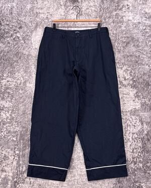 Noah NYC Pants 34 Mens Blue Cotton Twill Pajama Chino Relaxed Fit